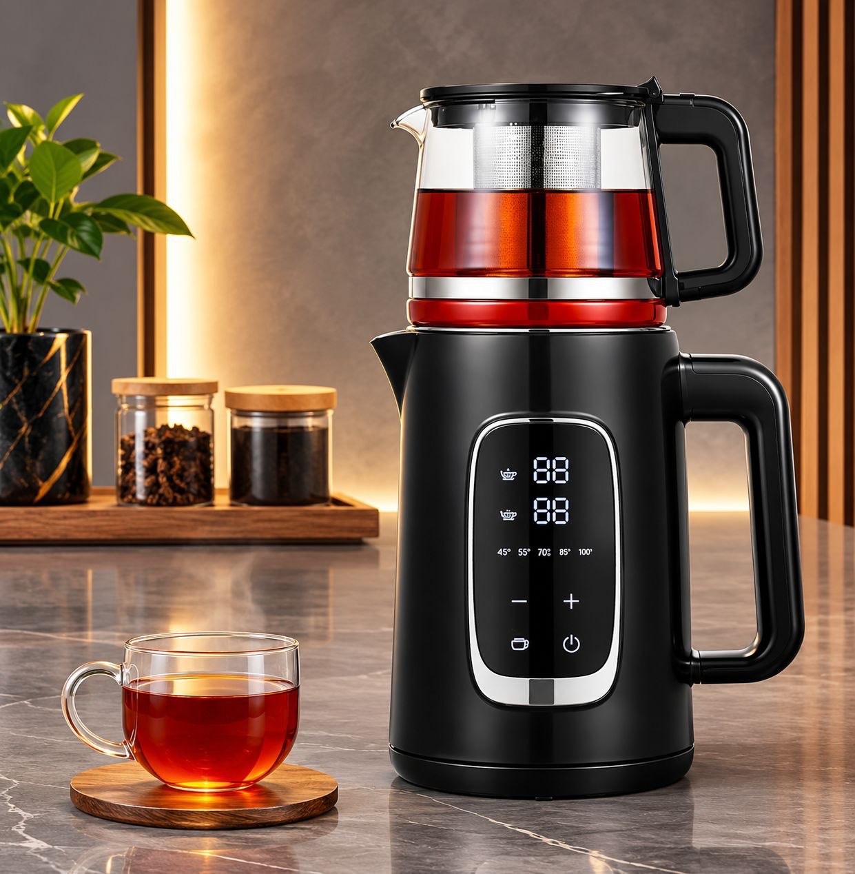 چای ساز فونزی مدل FT102 ظرفیت ۱.۵ لیتر استیل